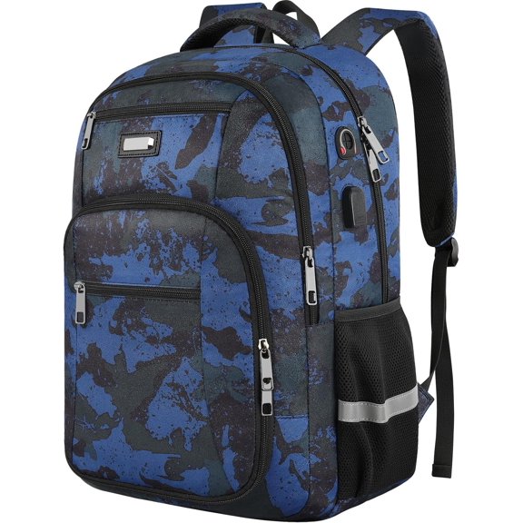 Laptop Backpack for Men, Large Travel Backpack TSA Friendly Anti Backpacks with USB Port, Water-Resistant Bag Daypack for Work, 17.3inch Approved Bookbag & Notebook