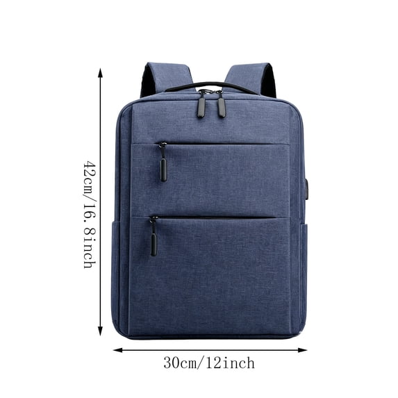 Laptop Backpack for Men, Multi Compartment Travel Work Backpack with External Charging Port and Padded Shoulder Straps, Large Capacity Polyester Business Commute Daypack for Office, Travel