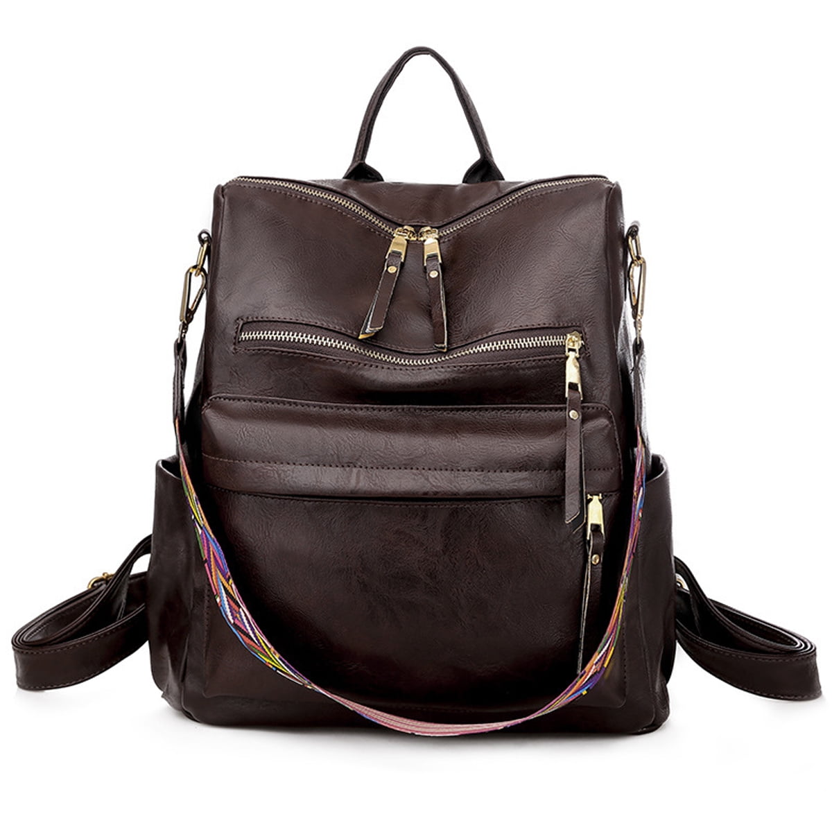 Laptop Backpack Purse for Women Large Designer PU Leather Laptop Bag Ladies Computer Shoulder Bags Coffee Walmart