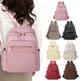 thumbnail image 1 of Laptop Backpack Purse for Women Leather Mini Backpack Work Travel Top Handle Satchel Beige 1pc, 1 of 9