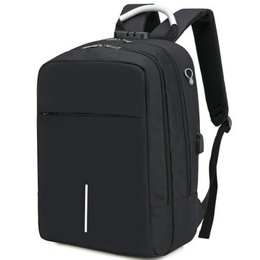 Laptop Backpack Water Resistant Anti-Theft Bag with USB Charging Port and Lock, Business Backpacks - black