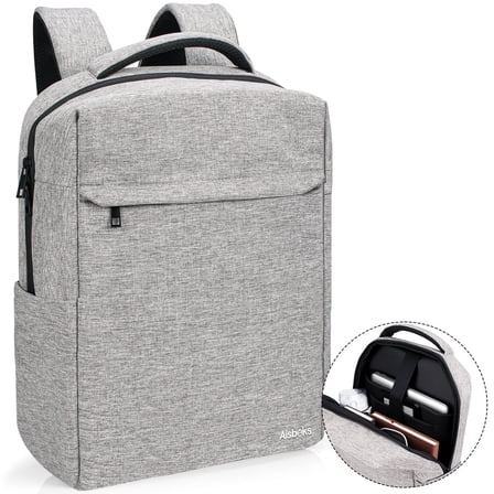 Laptop Backpack Lightweight for Men and Women Valentine's Day Gift, Durable Anti-Theft Travel Backpack,Slim Lightweight College Backpack,Water-Resistant Carry On Backpack,Gray