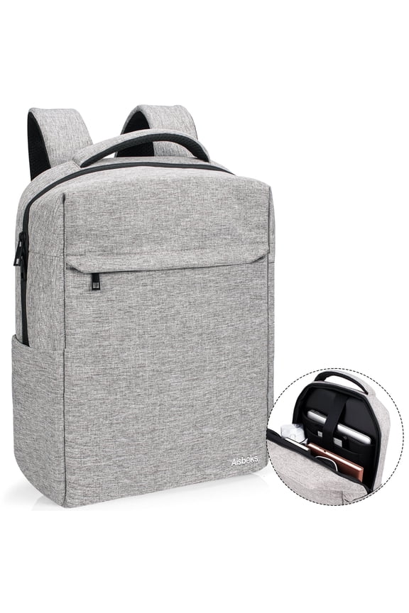Laptop Backpack Lightweight for Men and Women Valentine's Day Gift, Durable Anti-Theft Travel Backpack,Slim Lightweight College Backpack,Water-Resistant Carry On Backpack,Gray