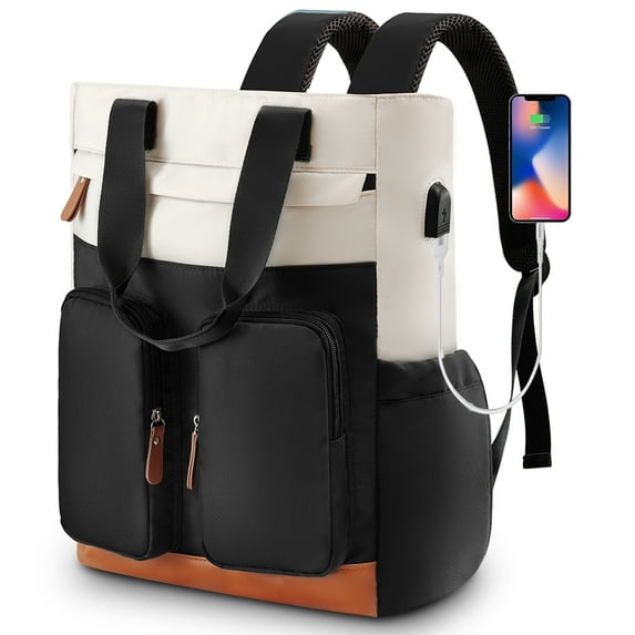 Laptop Backpack for Women, 15.6 Inch Laptop Bag With USB Port, Anti Theft Backpack With laptop compartment, Business Computer Backpack Purse for Travel Work,