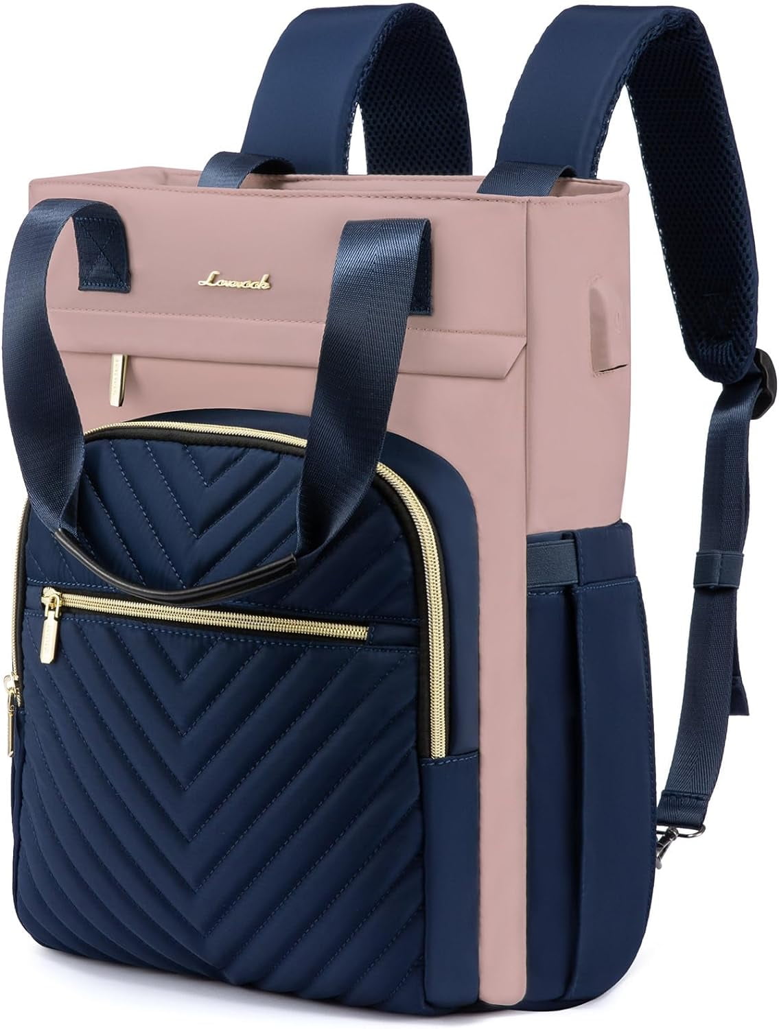 Top Open Rucksack Laptop Backpack for Women, 15.6 Inch Work Business Laptop Bag, Wide Top ...