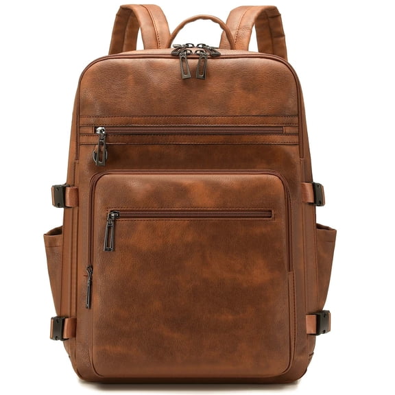 Laptop Backpack for Men Women 24L Leather Travel Backpack for Travel Work