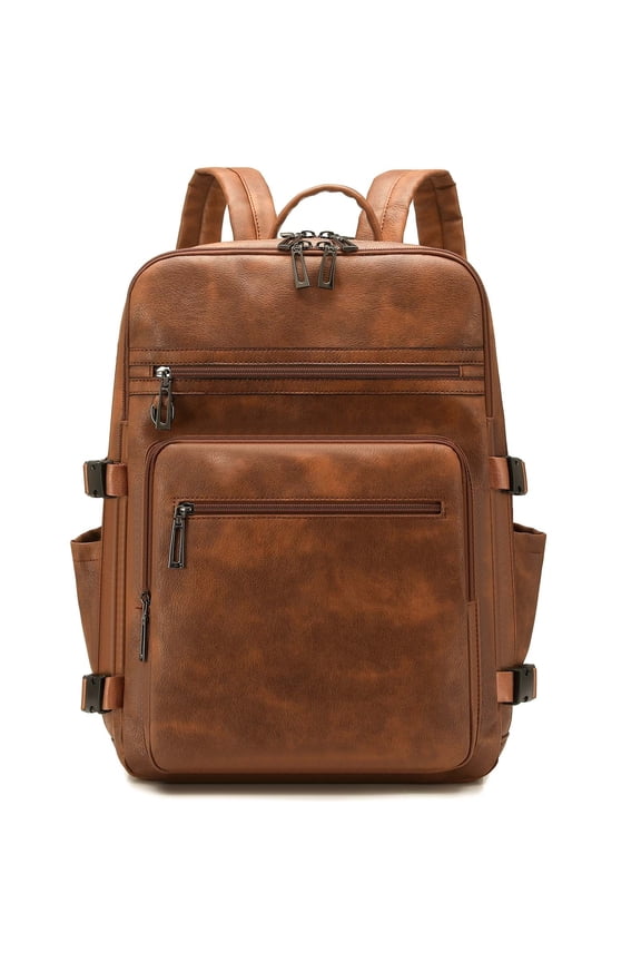 Laptop Backpack for Men Women 24L Leather Travel Backpack for Travel Work