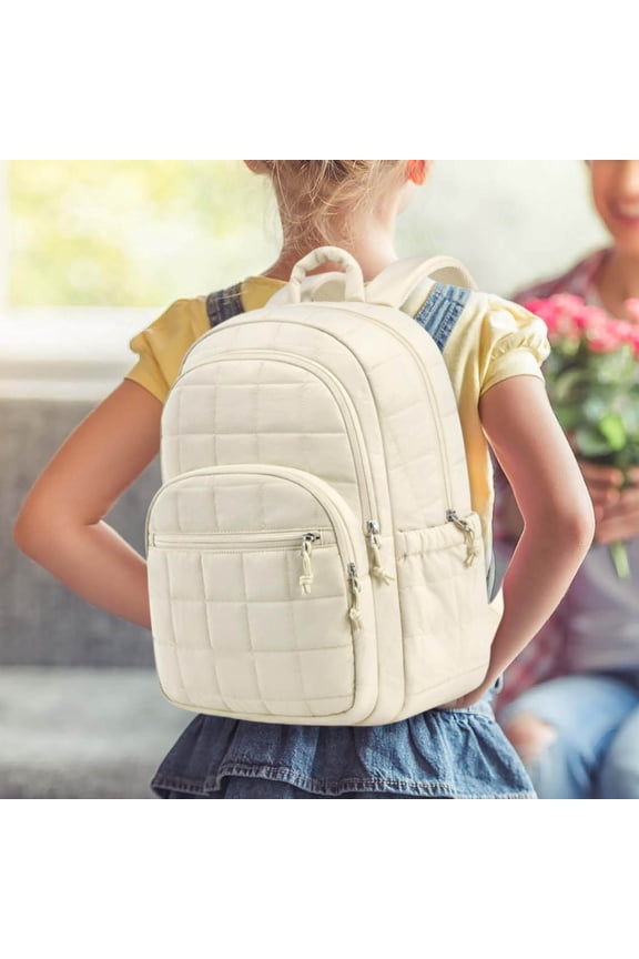 Laptop Backpack for Women 2026 Work Travel Casual Daypack Gift Fashion Cute Solid Color College Bags White 17.3 In