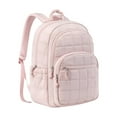 thumbnail image 1 of Laptop Backpack for Women College 2026 Work Travel Daypack Casual Fashion Cute Solid Color Bookbag Pink 17.3 In, 1 of 5