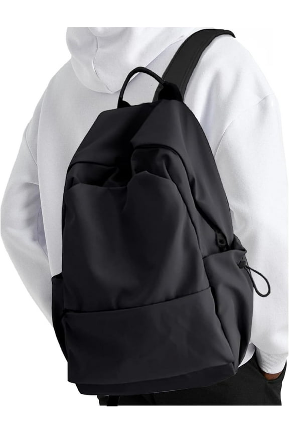 Laptop Backpack for Women and Men, Waterproof Lightweight Travel Daily Rucksack Casual 15.6 inches Computer Bags for College, Black