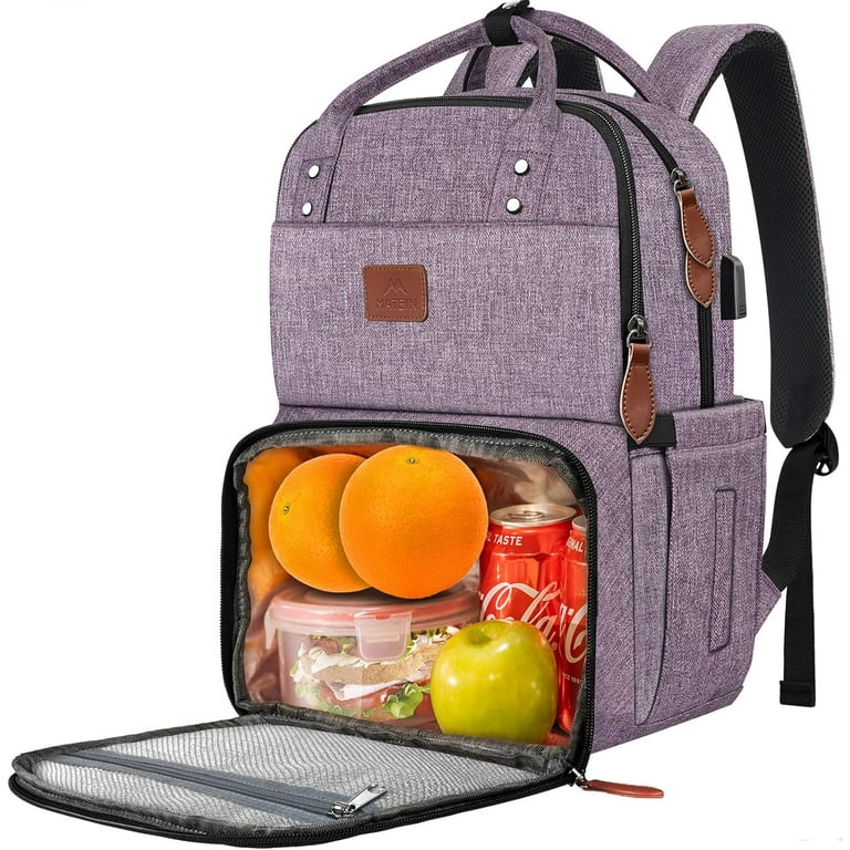 Laptop Backpack with Lunch Box Insulated Women Backpacks with Cooler Compartment 15.6 inch Water Resistent Walmart