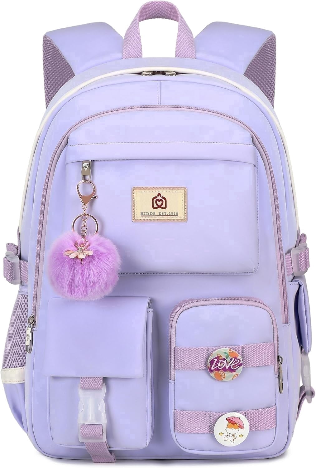 AO ALI VICTORY Laptop Backpack 15.6 inch College Backpack Large Schoolbag Anti Theft Travel Backpack Casual Daypack Schoolbag Teen Ladies (Purple)