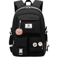 thumbnail image 1 of AO ALI VICTORY Laptop Backpacks 15.6 Inch School Bag College Backpack for Girls  Backpack Anti Theft Travel Daypack Large Bookbags for Teens Girls Women Students (Black), 1 of 8