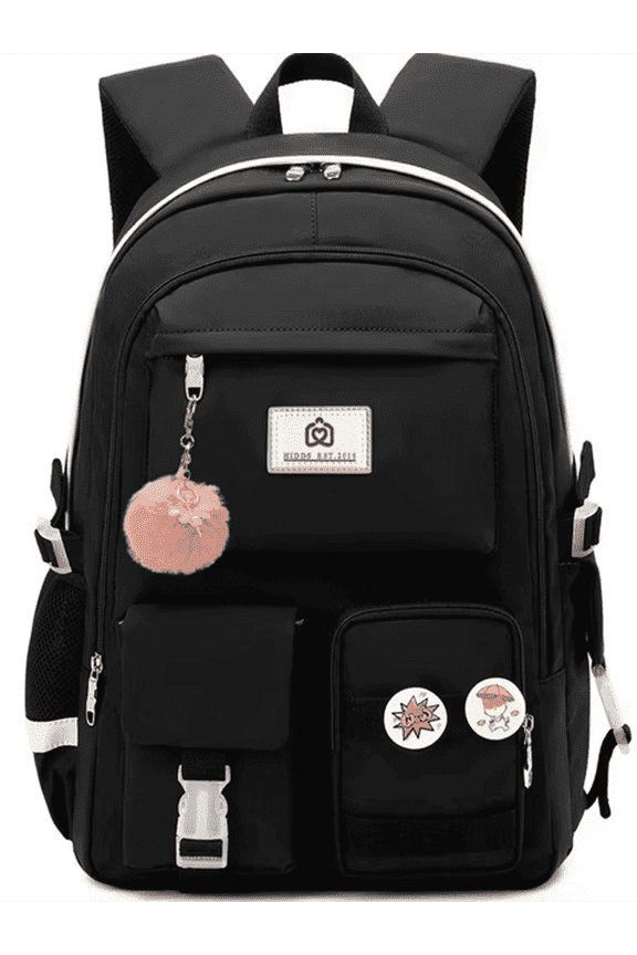 Laptop Backpacks 15.6 Inch School Bag College Backpack for Girls Backpack Anti Theft Travel Daypack Large Bookbags for Teens Girls Women Students (Black)