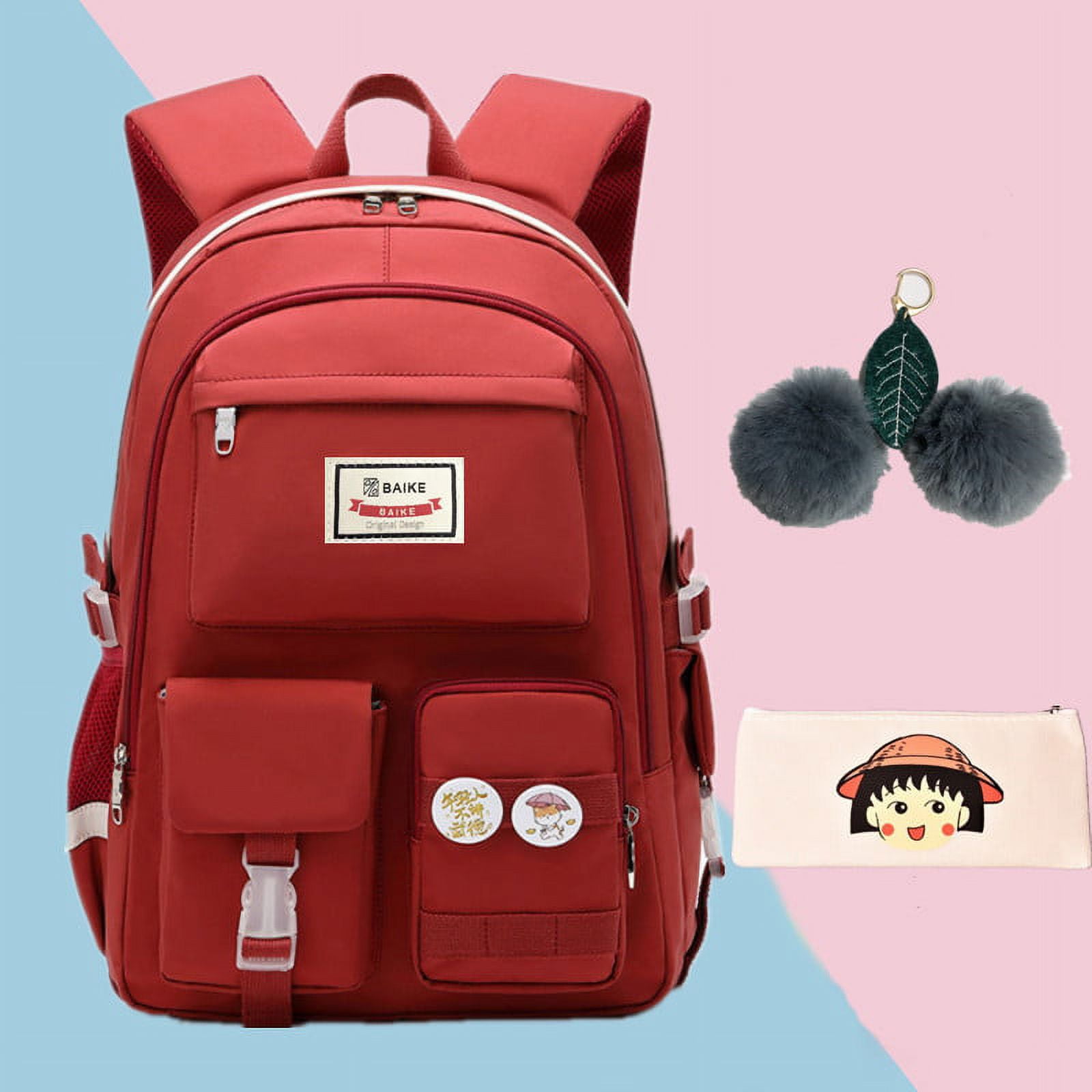 Versatile Large-Capacity Pink Women's Shoulder Bag Campus Backpack School  Bag For Graduate, Teen Girls, Freshman, Sophomore, Junior & Senior In