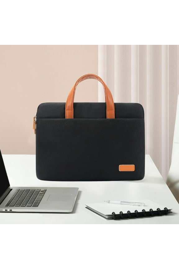 Laptop Bag 13 to 14 Inch Portable Briefcase Lightweight Waterproof Scratch Resistant Carry Case with Soft Lining Multi Pocket Storage for Work Business Travel Office School Daily Commuting Use