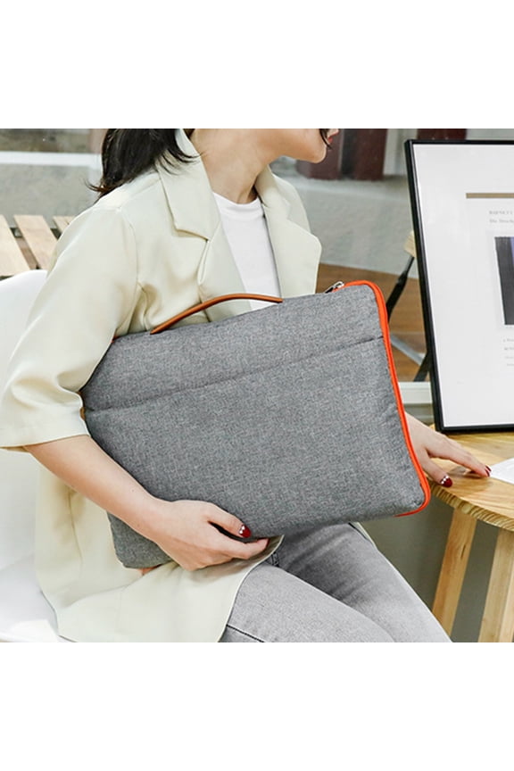 Laptop Bag 14 Inch | Lightweight Durable Business Briefcase | Scratch-Resistant Watertight Fabric | Multiple Colors Blue Black Pink Gray | Sleek Office Travel Portable Computer Case 37x26x5cm
