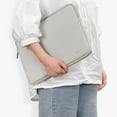 thumbnail image 1 of Laptop Bag 15.6 Inch, Water-Resistant Business Computer Sleeve, Large Capacity Office Messenger Bag, Gray or Blue, 1 of 9