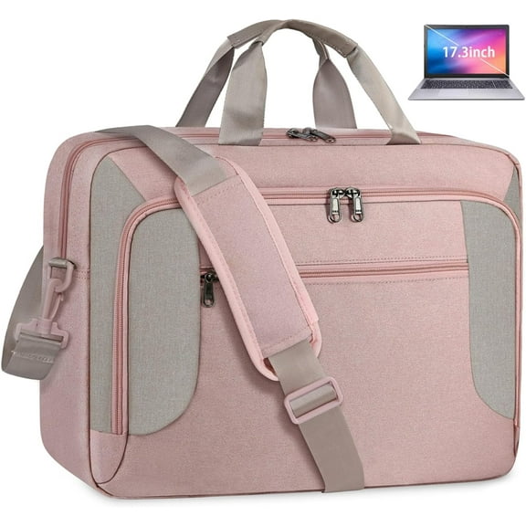 Laptop Bag 17.3 Inch Laptop Briefcase Large  Laptop Case for Men Women Business Office Work Computer Bag 17 Inch Adjustable  Messenger Bag,
