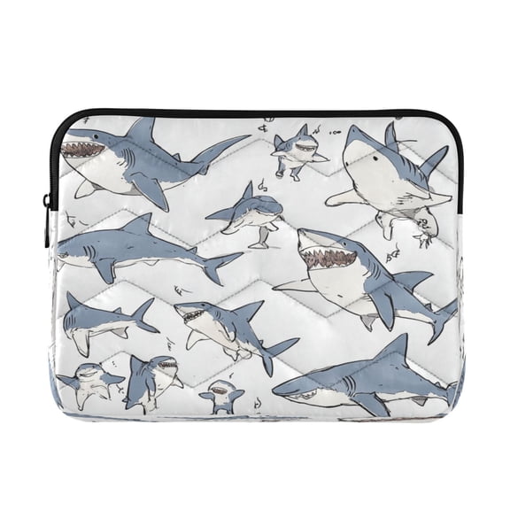 Laptop Bag Briefcase Computer Inner Bag Computer Bag Laptop Sleeve Case for Work Travel School Blue Shark with White Belly
