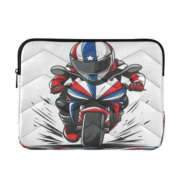 Laptop Bag Briefcase Computer Inner Bag Computer Bag Laptop Sleeve Case for Work Travel School Cartoon Motorcyclist