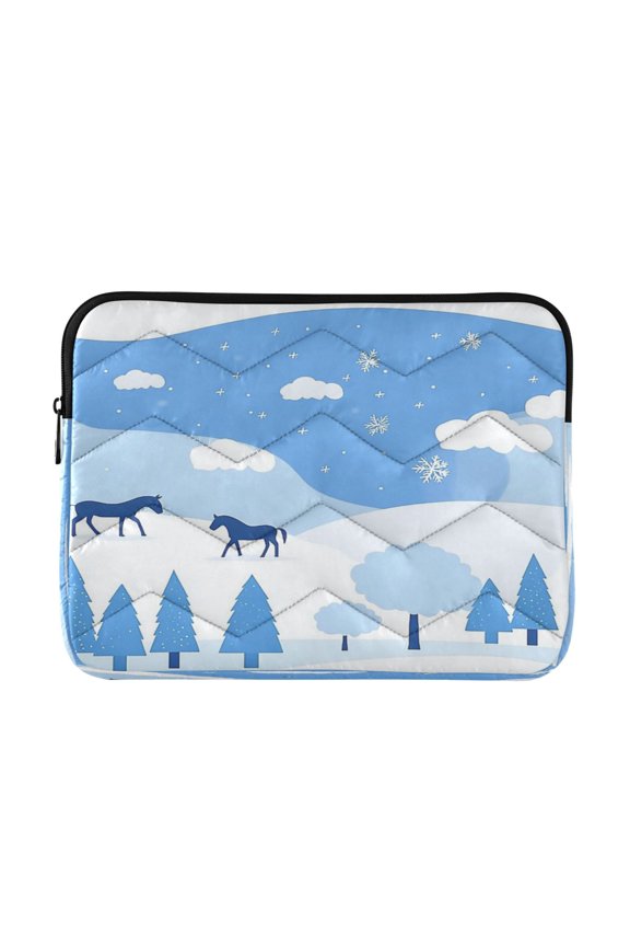 Laptop Bag Briefcase Computer Inner Bag Computer Bag Laptop Sleeve Case for Work Travel School Cute Cartoon Winter Landscape