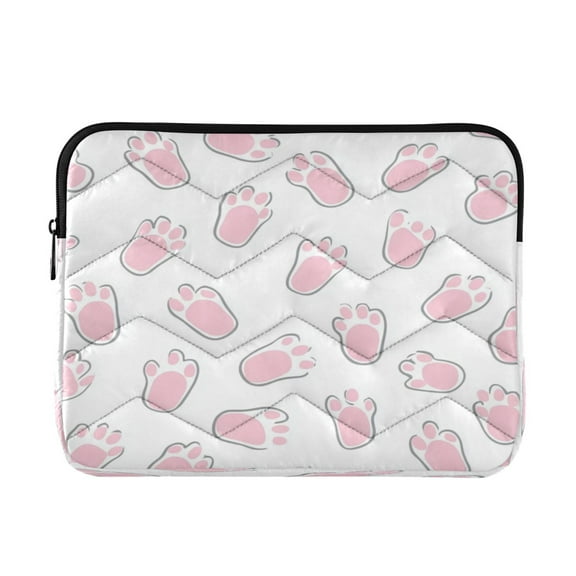Laptop Bag Briefcase Computer Inner Bag Computer Bag Laptop Sleeve Case for Work Travel School Pink Bunny Footprints
