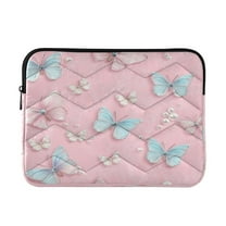 Laptop Bag Briefcase Computer Inner Bag Computer Bag Laptop Sleeve Case for Work Travel School Pink and Light Blue Butterflies
