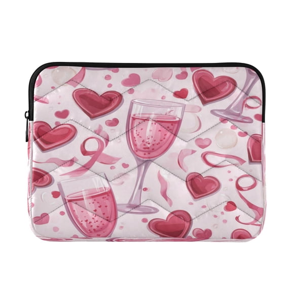 Laptop Bag Briefcase Computer Inner Bag Computer Bag Laptop Sleeve Case for Work Travel School Red Heart-shaped Bubbles