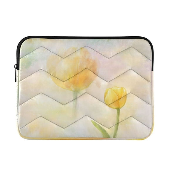 Laptop Bag Briefcase Computer Inner Bag Computer Bag Laptop Sleeve Case for Work Travel School Soft Yellow Tulip