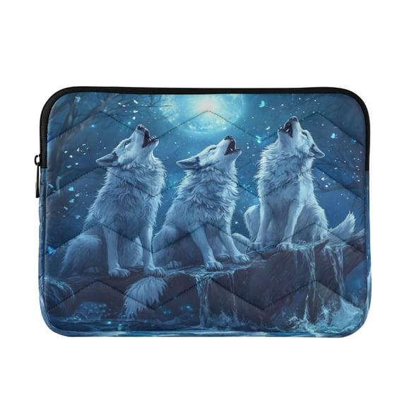 Laptop Bag Briefcase Computer Inner Bag Computer Bag Laptop Sleeve Case for Work Travel School Three Blue Wolves