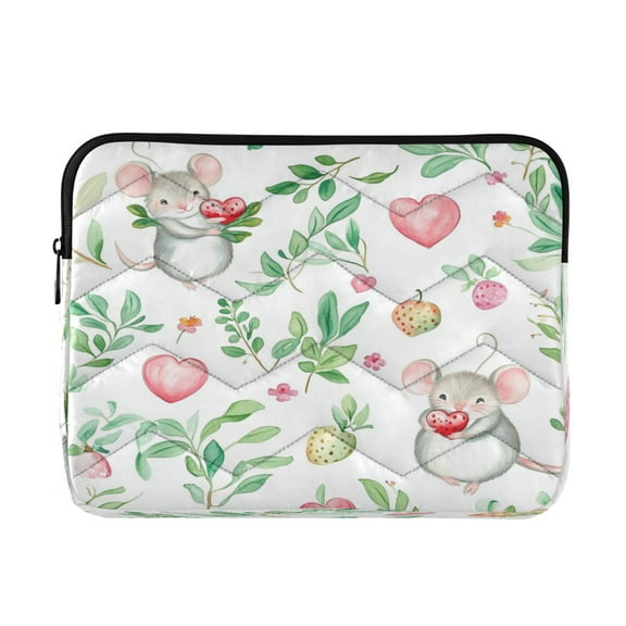 Laptop Bag Briefcase Computer Inner Bag Computer Bag Laptop Sleeve Case for Work Travel School Watercolor Pattern with Adorable Mice