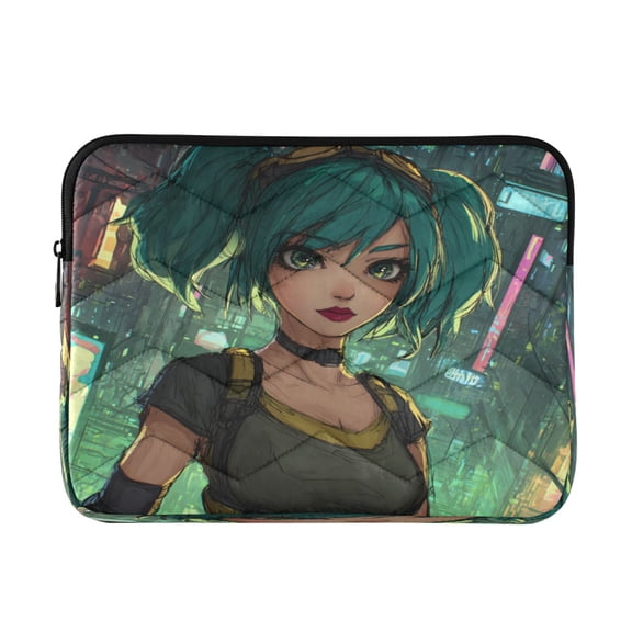 Laptop Bag Briefcases Computer Inner Bags Computer Bags Laptop Sleeves Work Travel School Bag13inch A Cyberpunk-style Girl