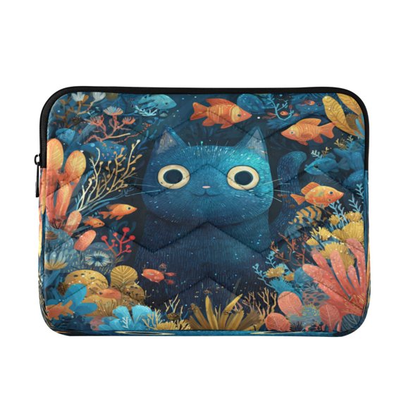 Laptop Bag Briefcases Computer Inner Bags Computer Bags Laptop Sleeves Work Travel School Bag13inch Cat under The Sea