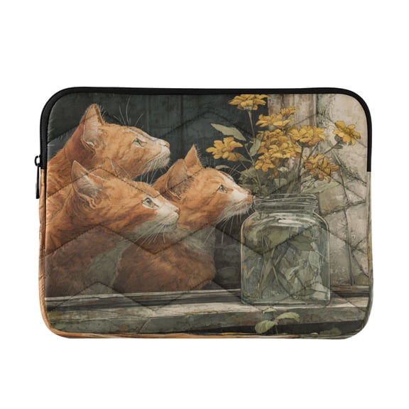 Laptop Bag Briefcases Computer Inner Bags Computer Bags Laptop Sleeves Work Travel School Bag13inch Curious Orange Cats