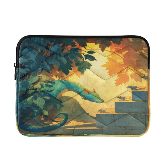 Laptop Bag Briefcases Computer Inner Bags Computer Bags Laptop Sleeves Work Travel School Bag13inch Dragon and Mouse Friend