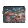 thumbnail image 2 of Pink Flamingo Laptop Messenger Bag - Unique Flamingo Print Computer Bag 2 of 13