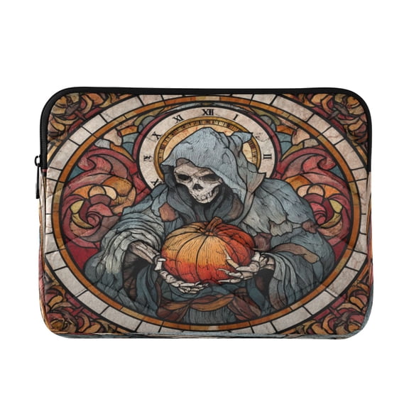Laptop Bag Briefcases Computer Inner Bags Computer Bags Laptop Sleeves Work Travel School Bag13inch Grim Reaper and Pumpkin