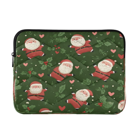 Laptop Bag Briefcases Computer Inner Bags Computer Bags Laptop Sleeves Work Travel School Bag13inch Happy Santa Claus Tiling Pattern