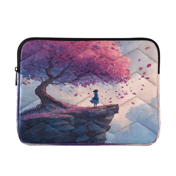 Laptop Bag Briefcases Computer Inner Bags Computer Bags Laptop Sleeves Work Travel School Bag13inch Waiting under The Pink Tree