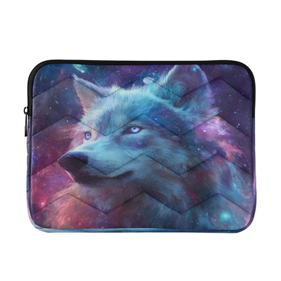 Laptop Bag Briefcases Computer Inner Bags Computer Bags Laptop Sleeves Work Travel School Bag13inch Wolf with Stars and Galaxies