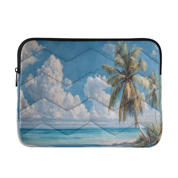 Laptop Bag Briefcases Computer Inner Bags Computer Bags Laptop Sleeves Work Travel School Bag16inch Beach Scene with Palm Trees
