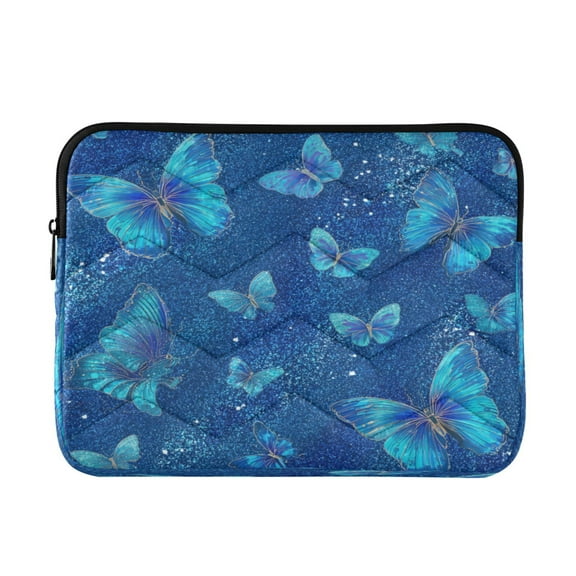 Laptop Bag Briefcases Computer Inner Bags Computer Bags Laptop Sleeves Work Travel School Bag16inch Blue Glitter Butterfly