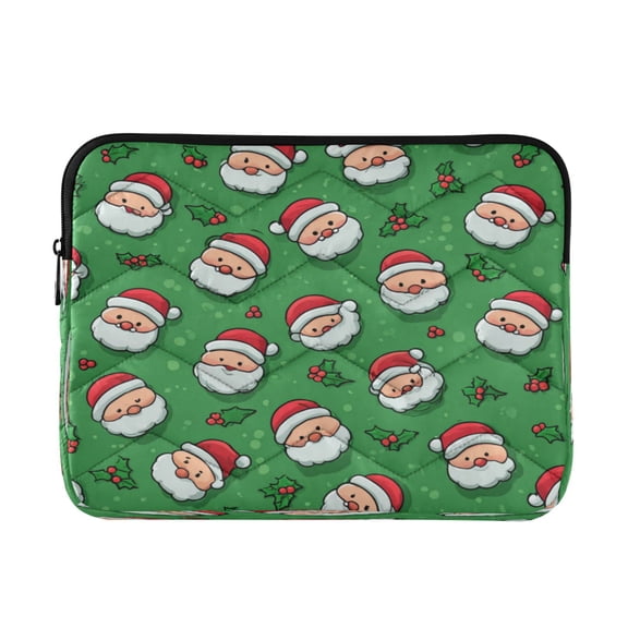 Laptop Bag Briefcases Computer Inner Bags Computer Bags Laptop Sleeves Work Travel School Bag16inch Green Pattern Of Cartoon Faces
