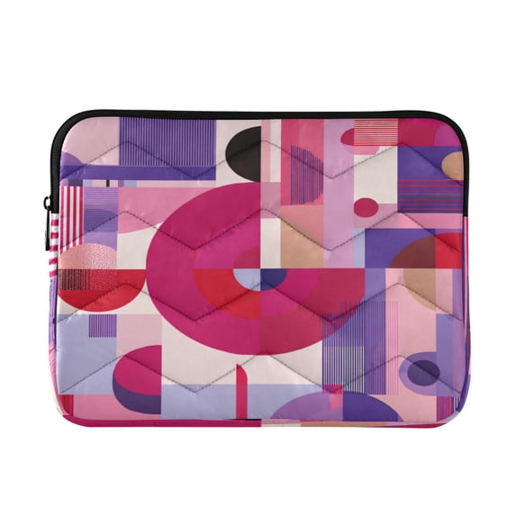 Laptop Bag Briefcases Computer Inner Bags Computer Bags Laptop Sleeves Work Travel School Bag16inch Pink and Purple Record Pattern