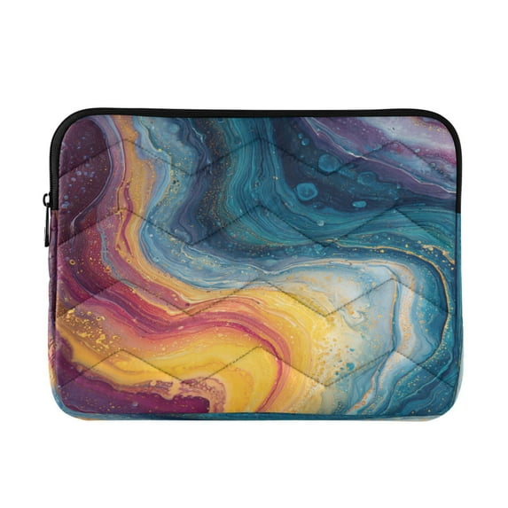 Laptop Bag Briefcases Computer Inner Bags Computer Bags Laptop Sleeves Work Travel School Bag16inch Rainbow-colored Sinuous Marble