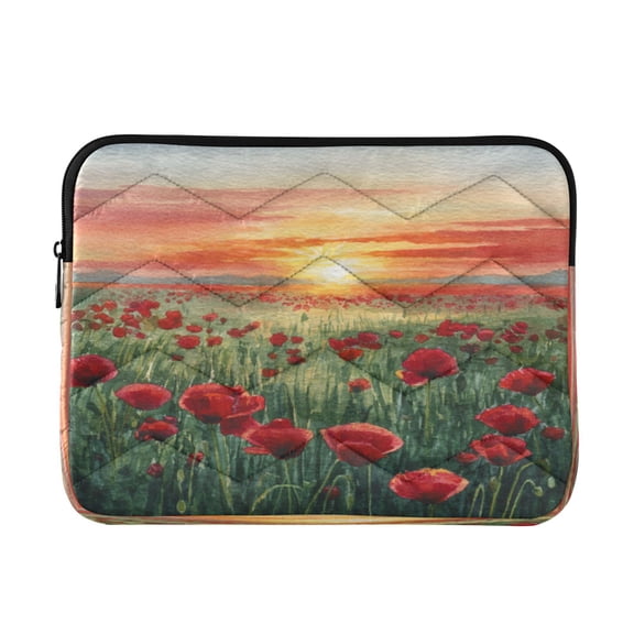 Laptop Bag Briefcases Computer Inner Bags Computer Bags Laptop Sleeves Work Travel School Bag16inch Red Poppies