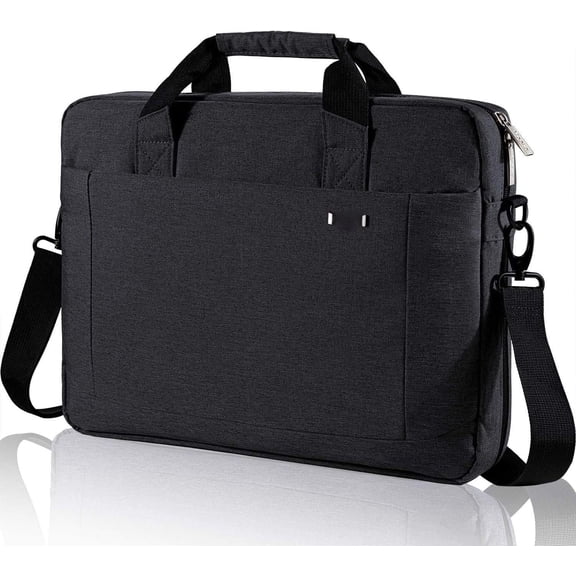 Laptop Bag Case 17 17.3 Inch Computer Sleeve Messenger Bag with Strap Expandable Large Capacity Business Briefcase for Work Travel Fit 17-18" Laptop, Men Women, Black