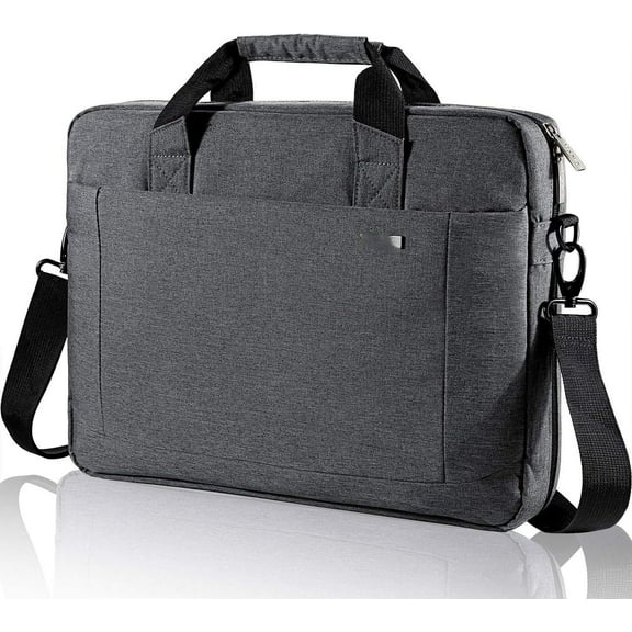 Laptop Bag Case 17 17.3 Inch Computer Sleeve Messenger Bag with  Strap Expandable  Large Capacity Business Briefcase for Work Travel Fit 17-18" Laptop, Men Women, Gray