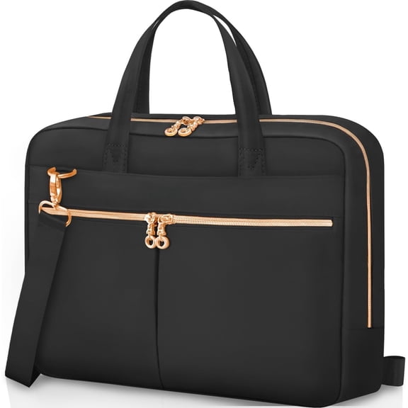 Laptop Bag Case Women Men Computer Bag Compatible with MacBook///,  Strap Slim Carrying Messenger Briefcase, Black, 14 Inch